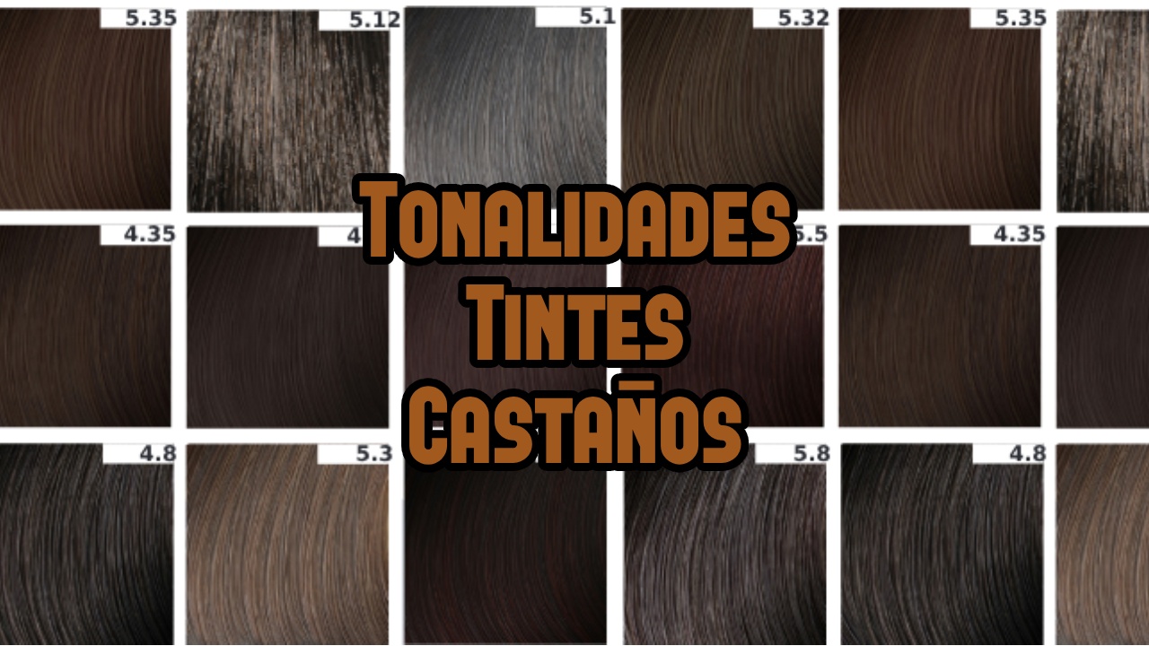 Carta de color de tintes castaño