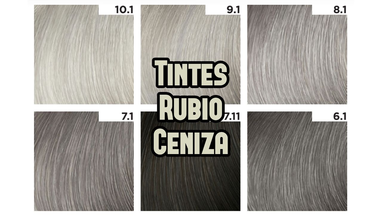 Carta de color de tintes rubio ceniza