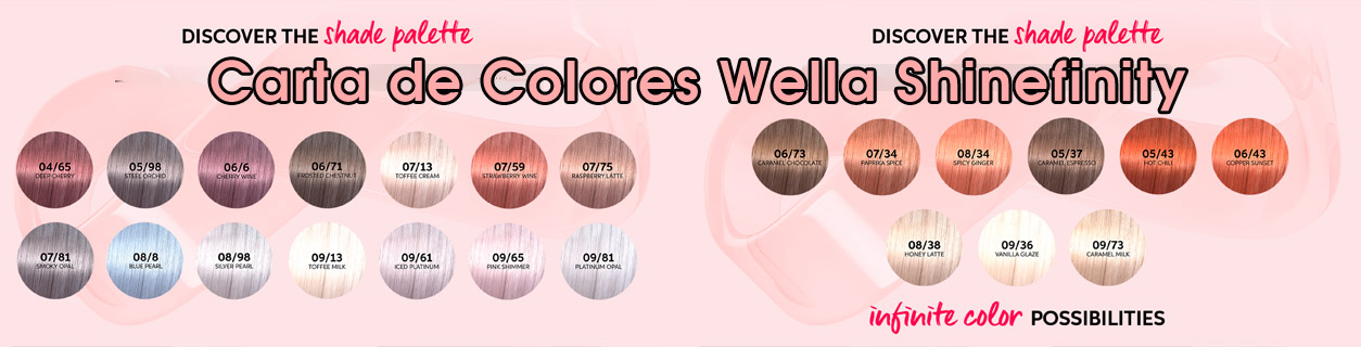 Carta de Colores del baño de brillo Wella Shinefinity Zero Lift Glaze