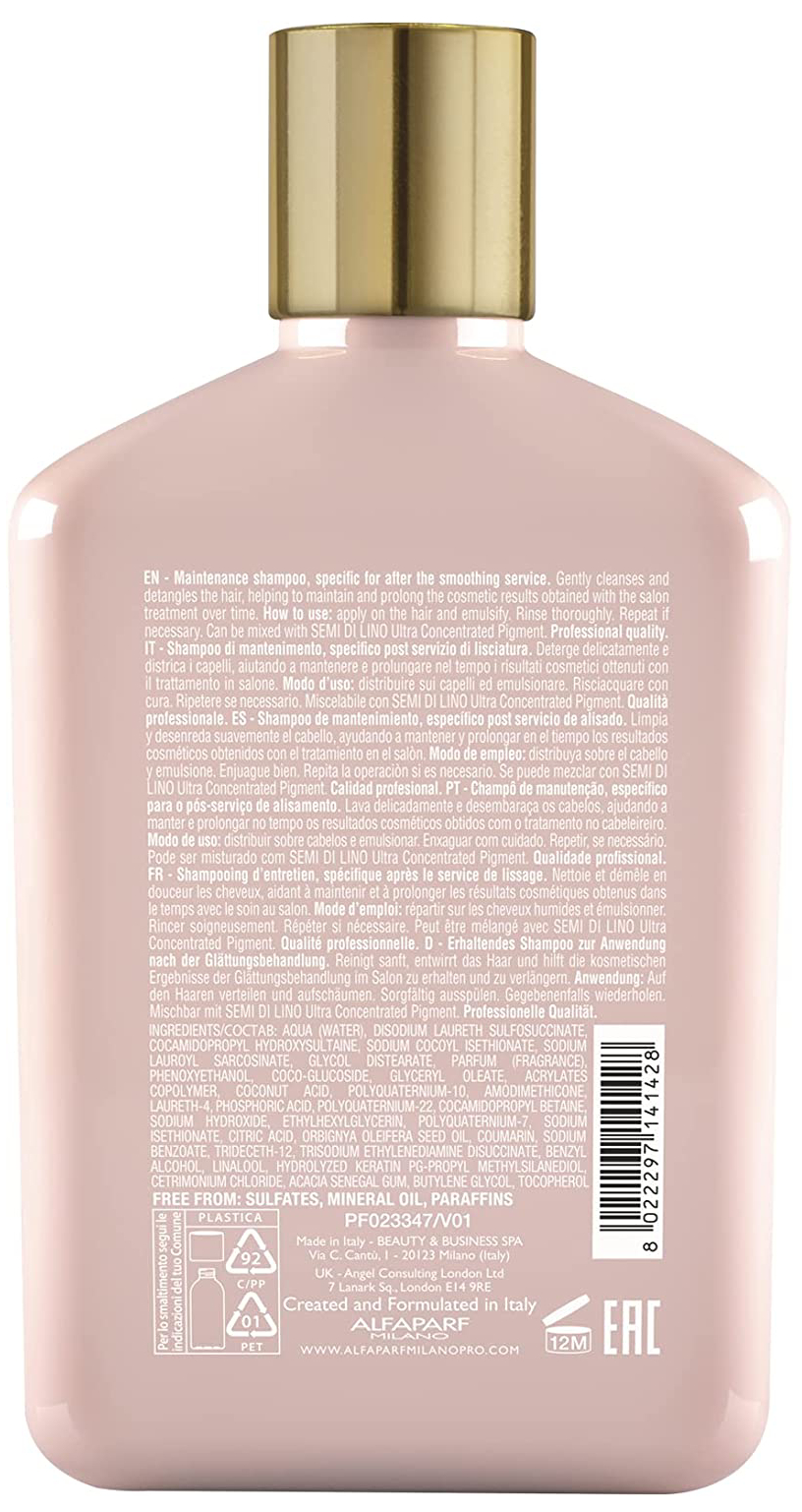 Comprar online Champú Maintenance Alfaparf Lisse Design Keratin Therapy 250 ml en la tienda alpel.es - Peluquería y Maquillaje