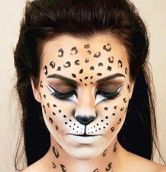 Ejemplo 5 de maquillaje de leopardo