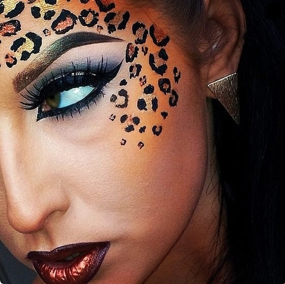 Ejemplo 6 de maquillaje de leopardo