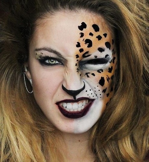 Ejemplo 8 de maquillaje de leopardo