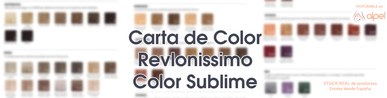 Carta de Colores del tinte vegano Revlon Color Sublime - Alpel tienda online