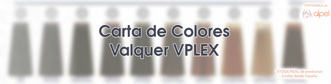 Carta de Colores del tinte vegano Valquer VPlex - Alpel tienda online