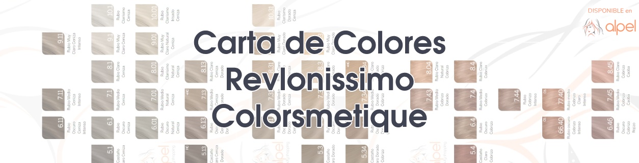 Haz click para ver la carta de colores de los tintes Colorsmetique Revlonissimo de Revlon