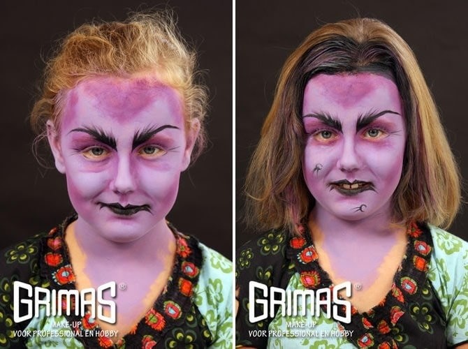 Maquillaje sencillo de Bruja Lila - Paso 2