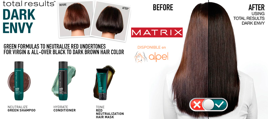 MATRIX Dark Envy: Neutraliza los rojos en cabellos oscuros MATRIX Dark Envy: Neutraliza los rojos en cabellos oscuros