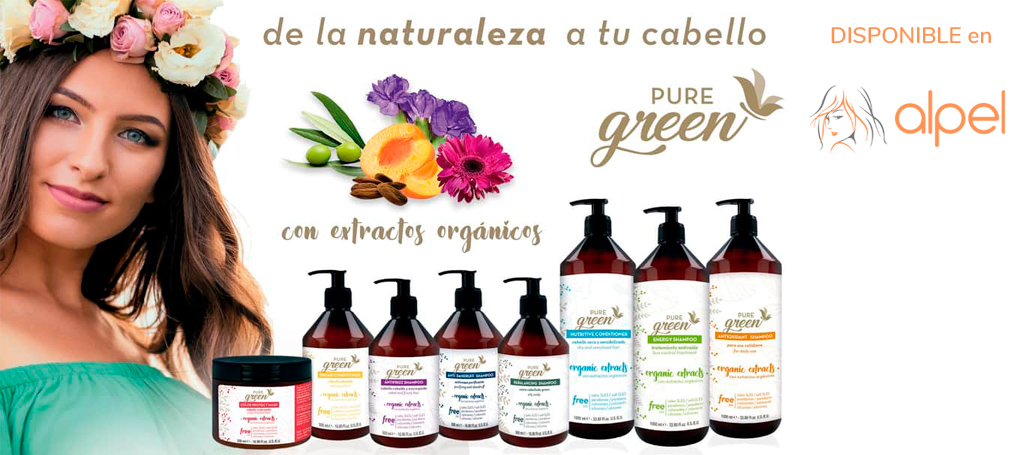 PURE GREEN - Productos para el cuidado del cabello con extractos orgánicos PURE GREEN - Productos para el cuidado del cabello con extractos orgánicos