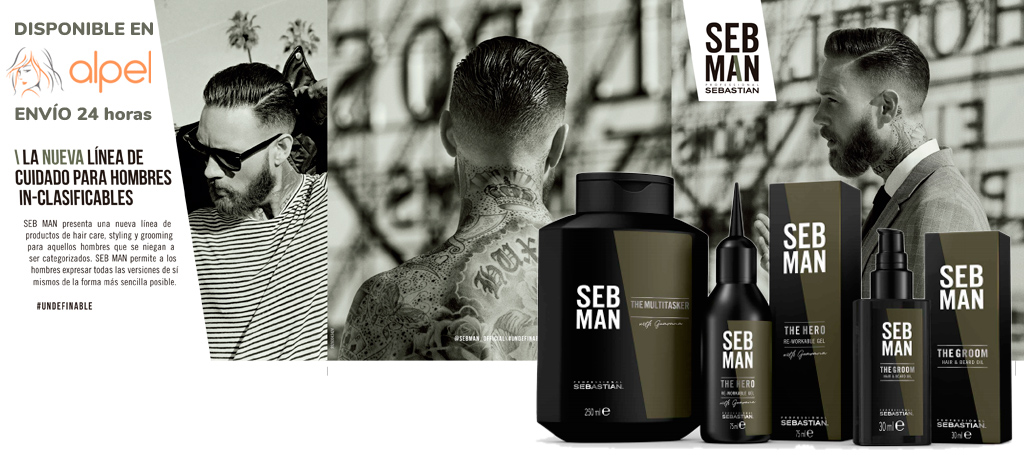 SEBMAN productos de peluquería SEBASTIAN para cuidar y peinar el cabello y la barba de los hombres