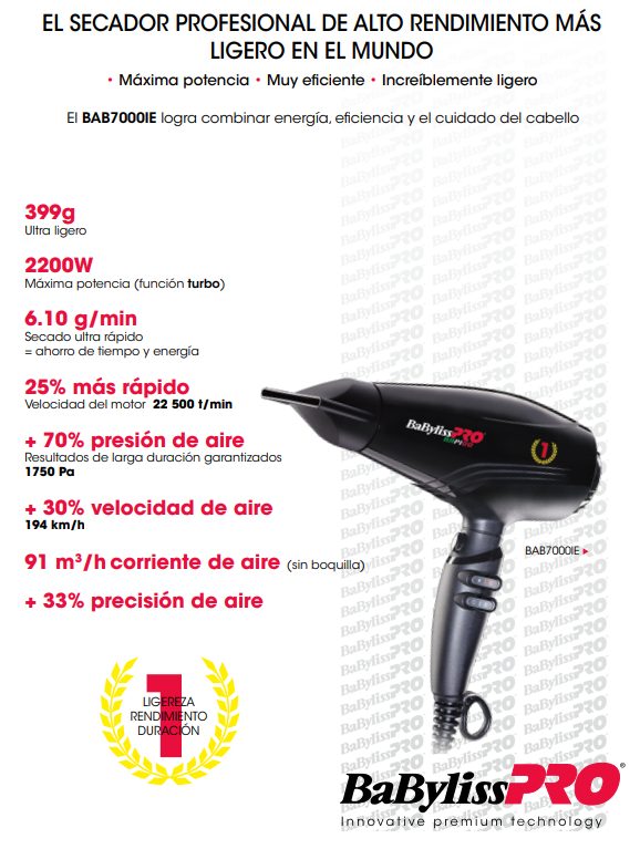 Comprar online Comprar online Secador Babyliss Pro Rapido 2200w en la tienda alpel.es - Peluquería y Maquillaje