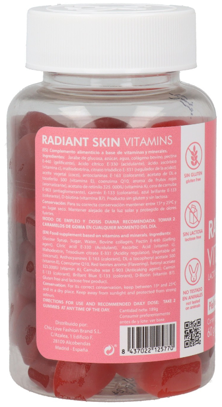 Comprar online Comprar online Vitaminas Radiant Skin Chic & Love 60 Unid en la tienda alpel.es - Peluquería y Maquillaje