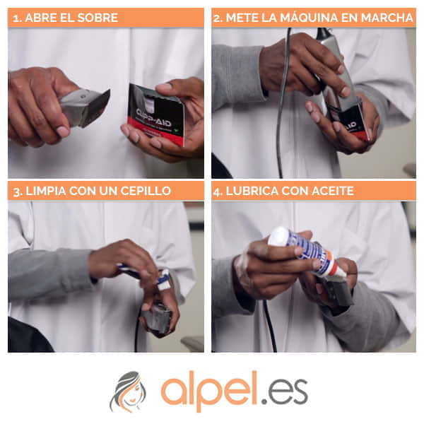 Afilado de cuchillas de máquinas cortapelos