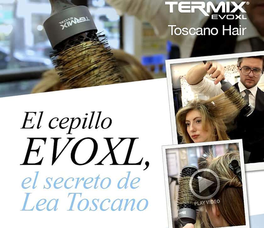 El estilista Leo Toscano utiliza cepillos termix EVO XL