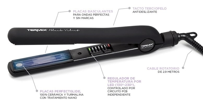 TERMIX VELVET características Características plancha VELVET de Termix