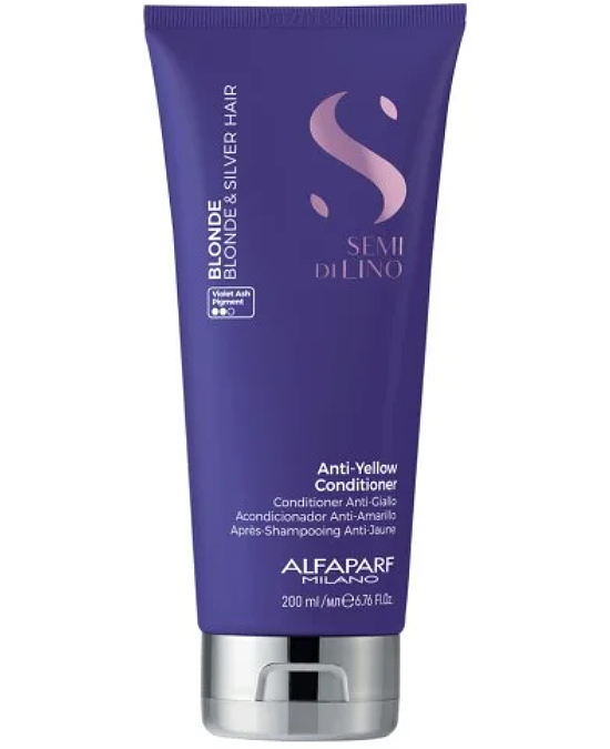 Comprar online Acondicionador Blonde Anti Yellow Alfaparf Semi Di Lino 200 ml en la tienda alpel.es - Peluquería y Maquillaje