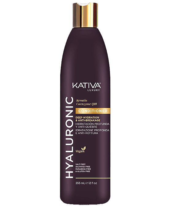 Comprar online Acondicionador Kativa Luxury Hyaluronic Deep Hydratation Anti-Breakage 355 ml en la tienda alpel.es - Peluquería y Maquillaje