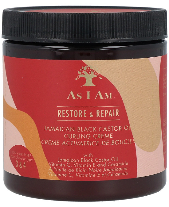 Comprar online As I Am Restore Repair Black Castor Oil Curling Creme 227 gr en la tienda alpel.es - Peluquería y Maquillaje