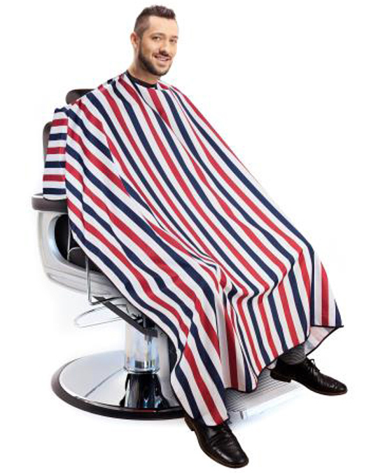 Capa Peinador 155 x 144 cm Pole Barber - Alpel Capa Peinador 155 x 144 cm Pole Barber - Alpel