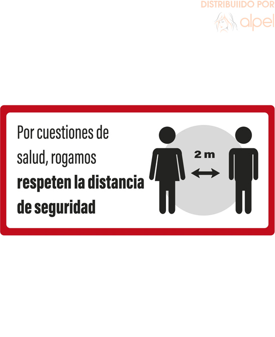 Comprar online Cartel Pared Distancia Seguridad 2 Metros Rojo disponible en stock Envío 24 hrs desde España