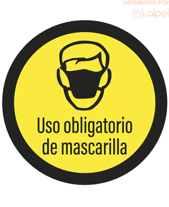Comprar online Cartel Pared Usar Mascarilla Amarillo disponible en stock Envío 24 hrs desde España
