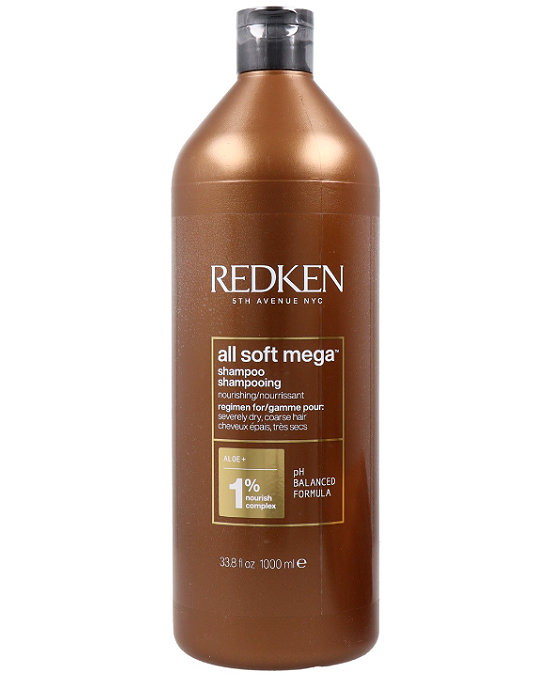 Comprar online Champú Hidratante Redken All Soft Mega 1000 ml en la tienda alpel.es - Peluquería y Maquillaje