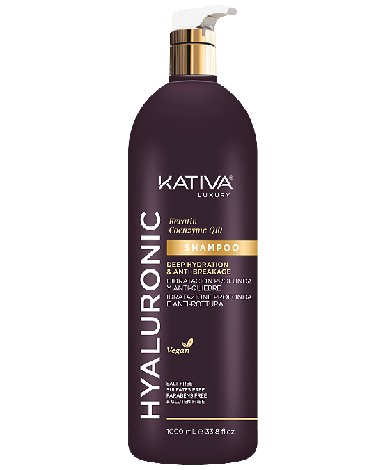 Comprar online Champú Kativa Luxury Hyaluronic Deep Hydratation Anti-Breakage 1000 ml en la tienda alpel.es - Peluquería y Maquillaje