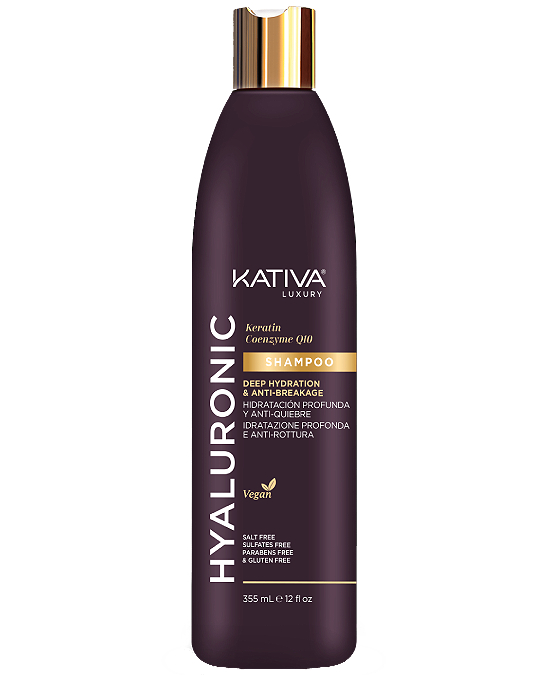 Comprar online Champú Kativa Luxury Hyaluronic Deep Hydratation Anti-Breakage 355 ml en la tienda alpel.es - Peluquería y Maquillaje