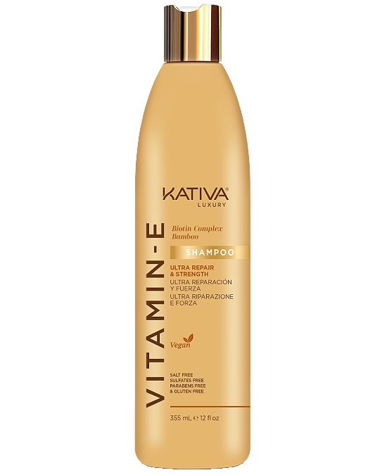 Comprar online Champú Kativa Luxury Vitamin-E Ultra Repair Strength 355 ml en la tienda alpel.es - Peluquería y Maquillaje