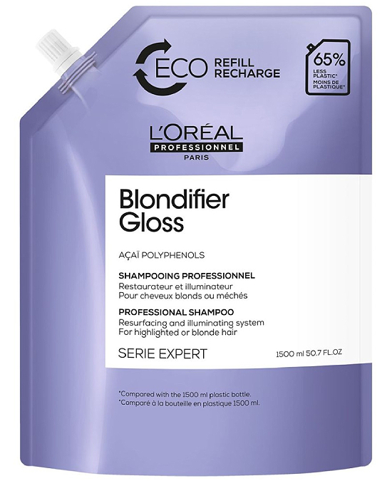 Champú L´Oreal Blondifier Gloss 1500 ml Recarga al mejor precio - Envíos 24 horas desde la tienda de la peluquería Alpel