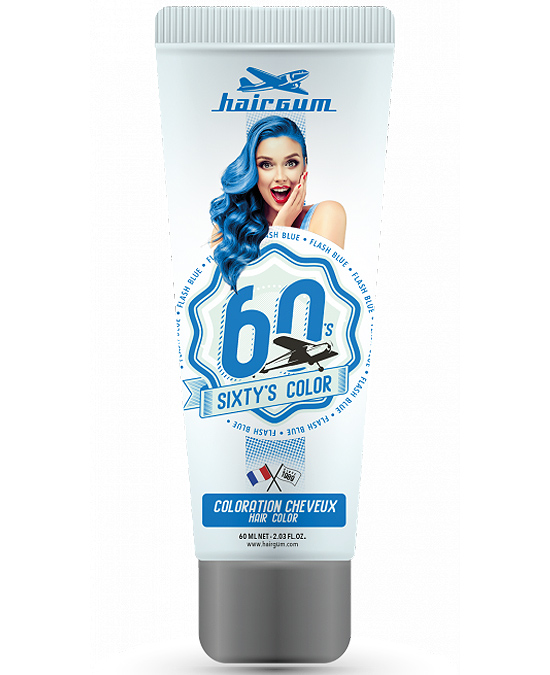 Comprar Coloracion Directa Tinte Hairgum Sixtys Flash Blue Azul online en la tienda Alpel