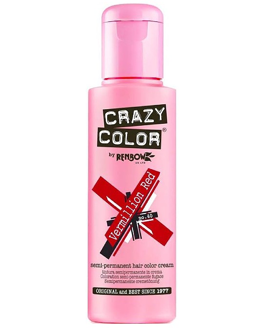 Comprar online Crazy Color 40 Vermillion Red a precio barato en Alpel. Producto disponible en stock para entrega en 24 horas