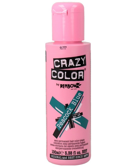 Comprar online Crazy Color 45 Peacock Blue a precio barato en Alpel. Producto disponible en stock para entrega en 24 horas