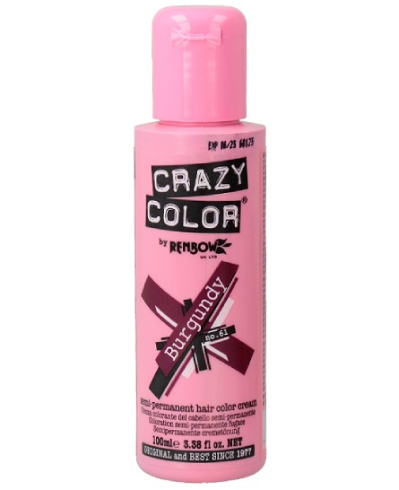 Comprar online Crazy Color 61 Burgundy a precio barato en Alpel. Producto disponible en stock para entrega en 24 horas Comprar online Crazy Color 61 Burgundy a precio barato en Alpel. Producto disponible en stock para entrega en 24 horas