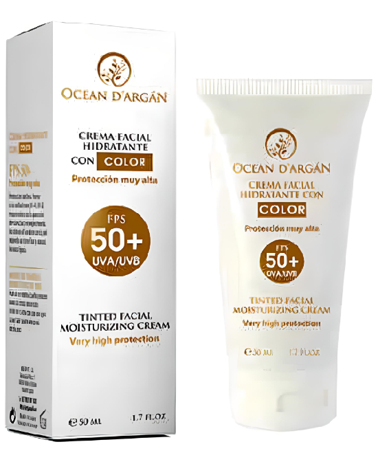 Comprar Crema Facial Hidratante Color Spf 50+ Oceal D´Argán 50 ml online en la tienda Alpel