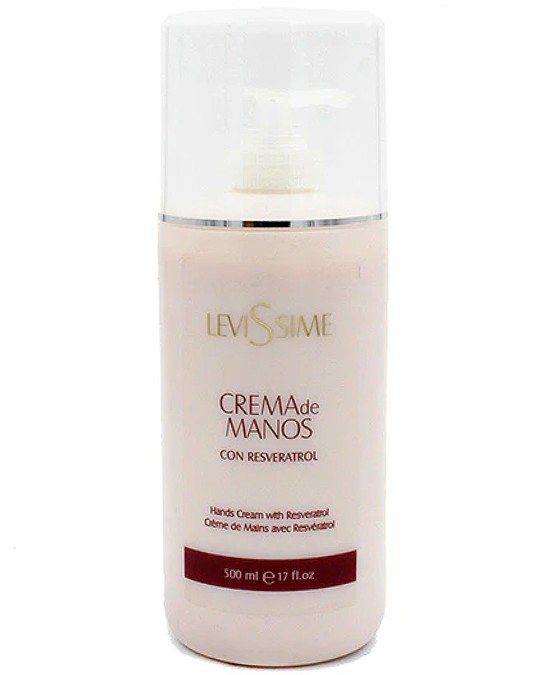 Comprar online Crema Manos con Resveratrol Levissime 500 ml a precio barato en Alpel. Producto disponible en stock para entrega en 24 horas