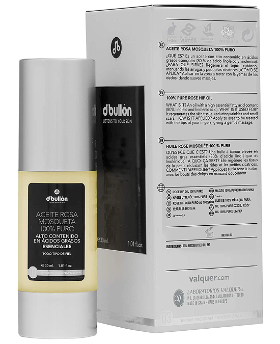 Comprar online D´Bullón Sérum Aceite Rosa Mosqueta Puro 30 ml en la tienda alpel.es - Peluquería y Maquillaje Comprar online D´Bullón Sérum Aceite Rosa Mosqueta Puro 30 ml en la tienda alpel.es - Peluquería y Maquillaje