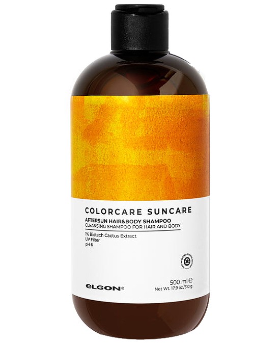 Compra online al mejor precio Elgon ColorCare SunCare Hair & Body Shampoo pH 6 500 ml en la tienda de la peluquería Alpel con envío 24 horas.
