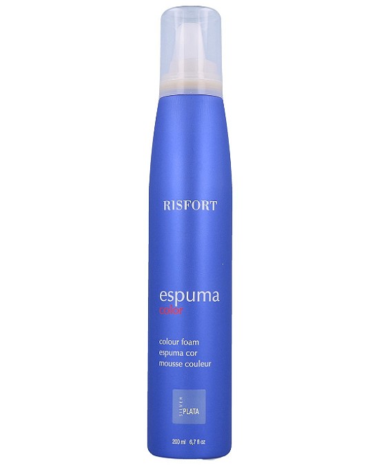 Comprar online Espuma Color Risfort 200 ml Plata a precio barato en Alpel. Producto disponible en stock para entrega en 24 horas