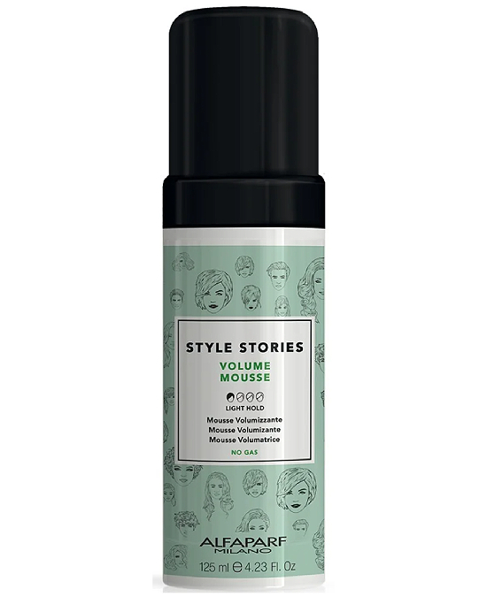 Comprar online Espuma Volume Mousse No Gas Light Hold Alfaparf Style Stories 125 ml en la tienda alpel.es - Peluquería y Maquillaje