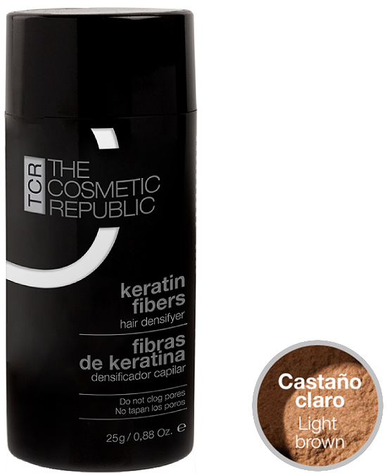 Comprar online Fibras Capilares The Cosmetic Republic Light Brown 25 gr en la tienda alpel.es - Peluquería y Maquillaje