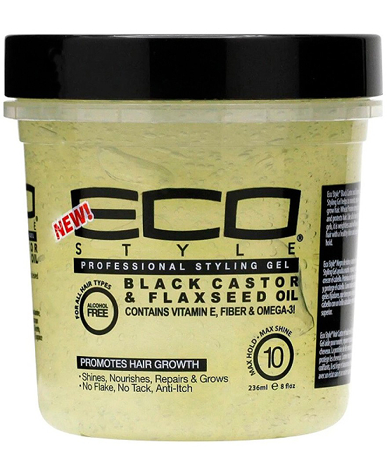Comprar online Gel Fijador Black Castor & Flaxseed Oil Max Hold Styling Eco Styler 235 ml en la tienda alpel.es - Peluquería y Maquillaje
