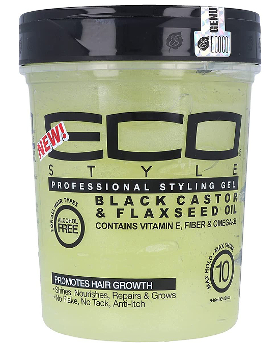Comprar online Gel Fijador Black Castor & Flaxseed Oil Max Hold Styling Eco Styler 946 ml en la tienda alpel.es - Peluquería y Maquillaje