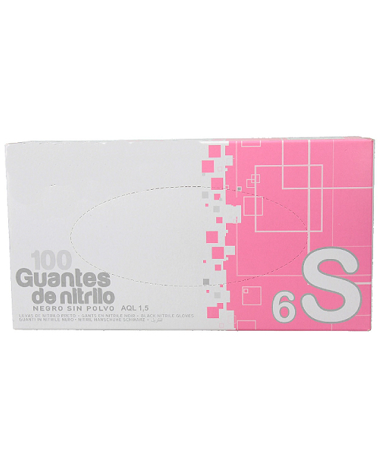 Comprar online Guantes Nitrilo Negro 100 Unid Sin Polvo Pequeño en la tienda alpel.es - Peluquería y Maquillaje