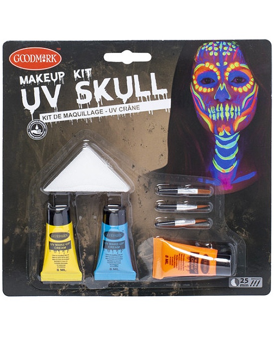 Comprar online Kit Maquillaje Fantasía Esqueleto Goodmark en la tienda alpel.es - Peluquería y Maquillaje