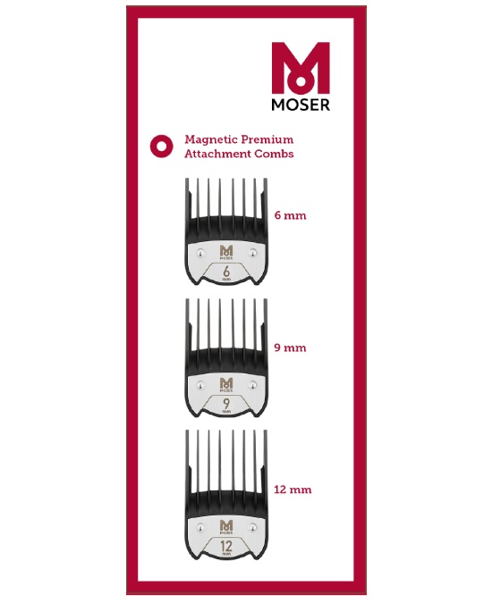 Comprar online Kit Peines Magnéticos 6/9/12 mm Moser en la tienda alpel.es - Peluquería y Maquillaje