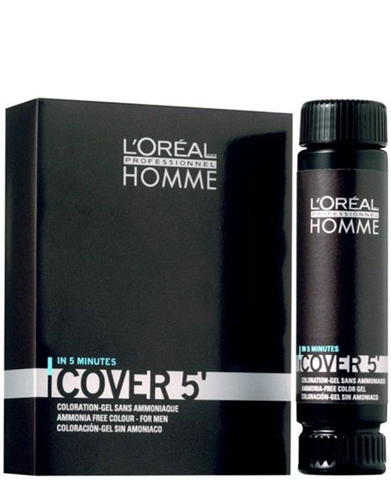 Comprar L´Oreal Homme Cover 5´ 4 Castaño Caja 3 X 50 ml online en la tienda Alpel