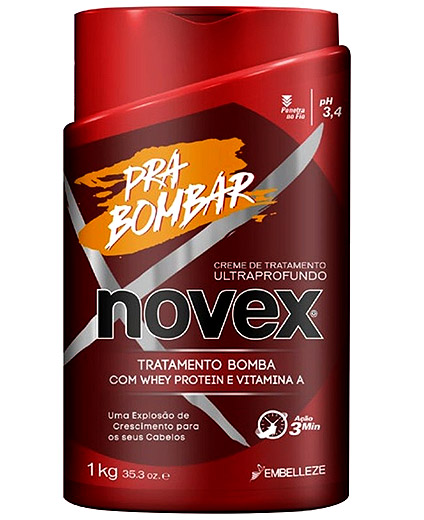 Mascarilla Aceleradora del Crecimiento del Cabello Embelleze Novex Pra Bombar Tratamento Ultraprofundo