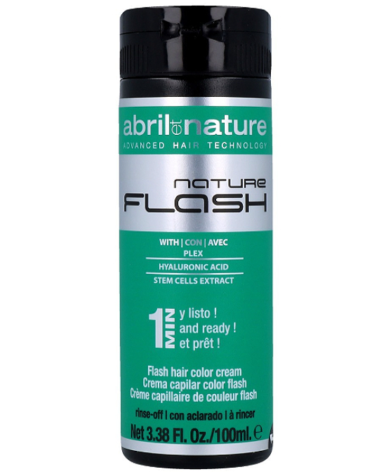 Comprar online Mascarilla Flash Hair Abril et Nature Color 0.1 Verde en la tienda alpel.es - Peluquería y Maquillaje