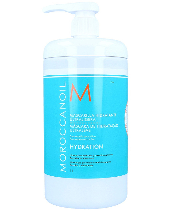 Comprar online Mascarilla Hidratante Ultra Ligera Moroccanoil Hydration 1000 ml en la tienda alpel.es - Peluquería y Maquillaje